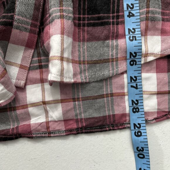 Beach Lunch Lounge Shirt‎ Womens Extra Small Dusty Rose Plaid Whitney - Picture 9 of 9